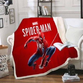 New Movie Spiderman Double-layer Square Blanket Custom Lazy Multi-purpose Blanket Sofa Cover Blanket Napping Blanket