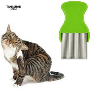 Pet Hair Lice Flea Egg Dirt Dust Remover Stainless Steel Tooth Comb (1)