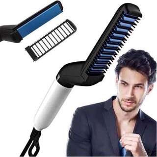 TV0159 Men Electric Modeling Comb Hair Fast Straightener Multifunction Hair Curler Portable Brush