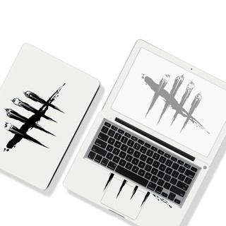 Universal DIY Black and White Laptop Skin Waterproof Dustproof Oilproof PVC Material Laptop Sticker for All 12/13/14/15/17 Inch Laptop