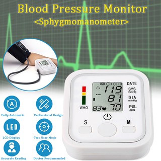 (COD) USB Powered Automatic Digital Blood Pressure Monitor Accurate BP Machine With Heart Rate Pulse