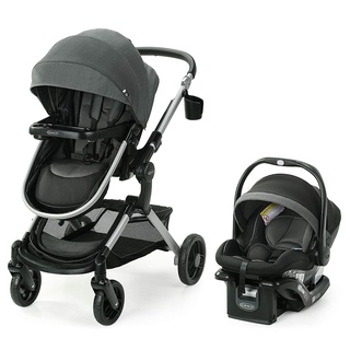 Graco Modes Nest Travel System | Includes Baby Stroller with Height Adjustable Reversible Seat, Bass