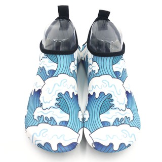 08-Big spray Aqua shoes Beach shoes women Male diving shoes Snorkeling shoes for adults kids