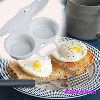 [NFPH] Kitchen Microwave Oven Round Shape Egg Steamer Cooking Mold Egg Poacher Egg Tool