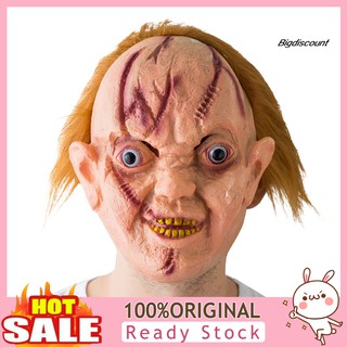 BIG_Halloween Scary Disgusting Vinyl Bloody Ghost Tongue Mask Costume Party Props