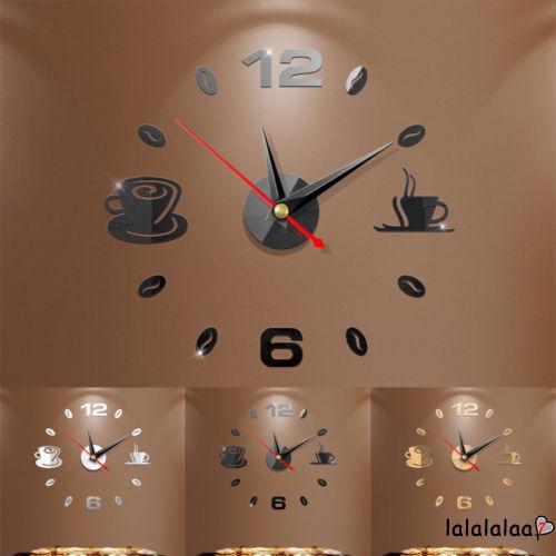 -New Modern DIY Chic Modern Large Wall Clock 3D Mirror (2)