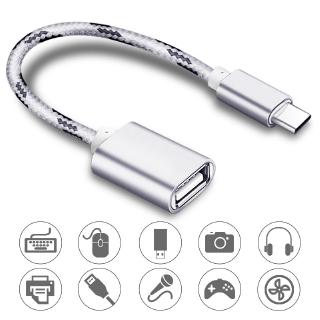 Cable Type-C Micro USB Options Male To USB Female Connector Nylon Braided Cord USB3.1 OTG Adapter