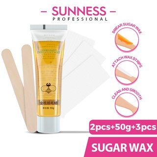 SUNNESS Sugar Wax Hair Removal Waxing Kit Painless Ready to Use Hair Removal Wax With No Residue Used To Hair Removal The Private Parts Of The Body, Face, Legs