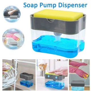 MINI912 2 in 1 Soap Pump Dispenser & Sponge Holder for Dish Soap and Sponge for Kitchen