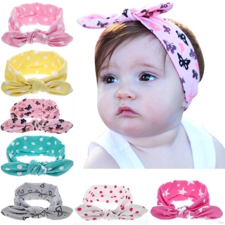 HIIU Baby Girl Dot Elastic Headbands Holiday Party Hair Band Rabbit Ear Headwear Accessories