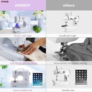 ▥【In stock】Portable Sewing Machine Mini Electric Household 12 Stitches Sewing Machine Multifunction