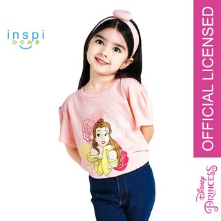 Disney Princess Belle in Roses Tshirt in Dairy Peach for Girls Inspi Shirt