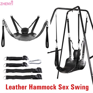 For Couples！Two Laryers Sex Swing Leather Sling Hanmmock Pillow Chair Furuitures Living Room Bed