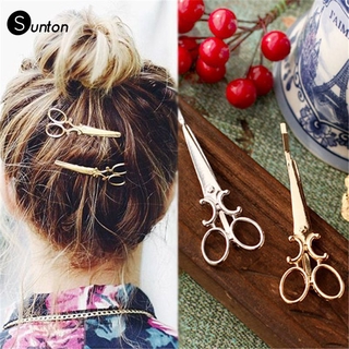 Retro creative hair clip Scissors Hairpin Shape Sunton