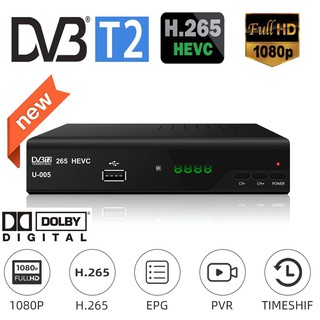 New TV Decorder DVB-T2 Digital Receiver Digital TV Converter Box Supports H.265/HEVC Resume Play Ful