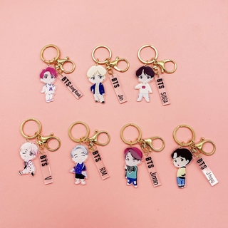 BT21 kpop Bts Cooky Mang Humanoid Cartoon Key Ring Chain Bag Pendant Keychain