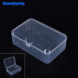 Amongspring☬ New Small Transparent Plastic Storage Box Clear Square Multipurpose Display