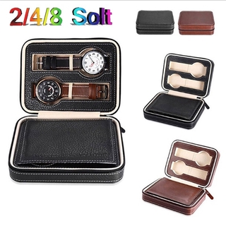 2/4/8 Slot PU Leather Watch Dislpay Box Watch Storage Box (1)