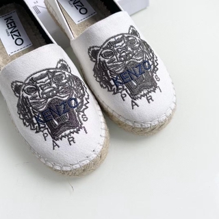 【New update !!】Ken*zo Lady's Embroidered Tiger Head Woven Straw Shoes Fisherman's Shoes (7)