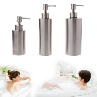 304 Stainless Steel Pump Liquid Soap Lotion Dispenser Bottle Kitchen Bathroom (1)