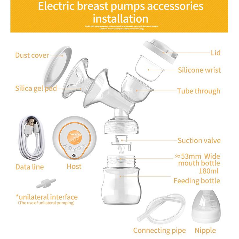 Cmbear Large Suction Electric Breast Pump Automatic Massage (8)