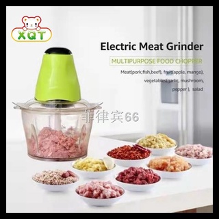 【Ready Stock】2L Electric Kitchen Chopper Shredder Food Chopper Meat Grinder Stainless Steel Processo