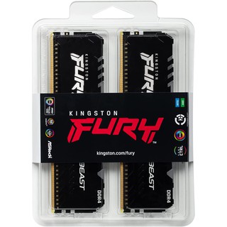 【New】KINGSTON FURY BEAST RGB 16GB 2X8GB DDR4 3200MHZ CL16 (KF432C16BBAK2/16)