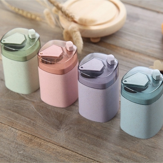 【READY STOCK】Wheat Straw Automatic Toothpick Holder Container Toothpick Dispenser Creative toothpick box