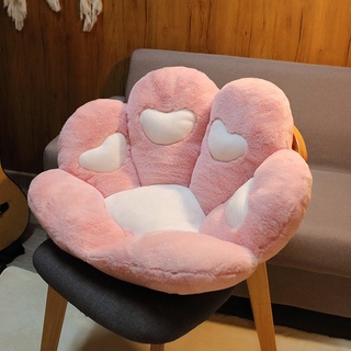 【Ready Stock】INS Animal Cute Cat Paw Plush Pillow Cushion Chair Cushion Heart Floor Mat (9)