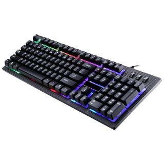 G20 LED Rainbow Backlight Game USB Wired Keyboard Mouse Set (3)