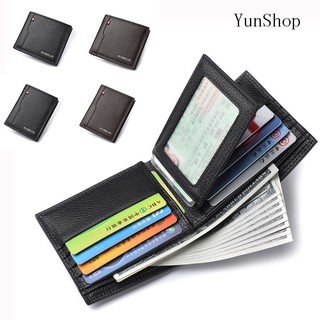 Mens Black PU Leather Wallet with Credit Card Holder,Purse
