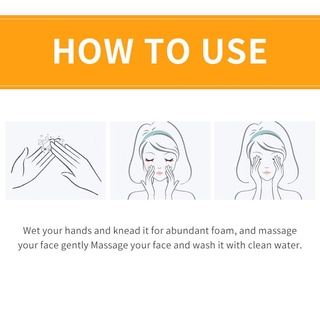 beauty✘LANBENA Vitamin C Facial Cleanser Whitening Face Wash Dark Sopt Moisturizier Collagen Oil Con (2)