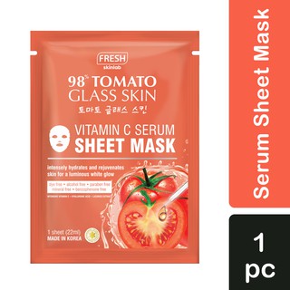Fresh Tomato Glass Skin Vitamin C Serum Sheet Mask 22ml