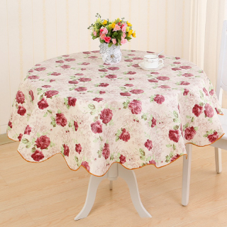 Juuhuo2 PVC plastic printed waterproof tablecloth hotel round rectangular dining table coffee tablecloth