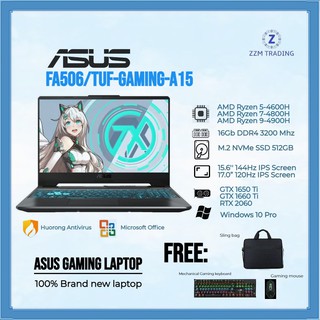 ASUS FA506/A15 Gaming Laptop Ryzen R5-4600H, R7-4800H, R9-4900H 15.6”/17.3" 16GB RAM 512GB SSD