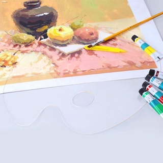 Art supplies☂✁Art Supplies✐Clear Acrylic Palette Cleanup Watercolor Pigment Transparent Oval Plastic