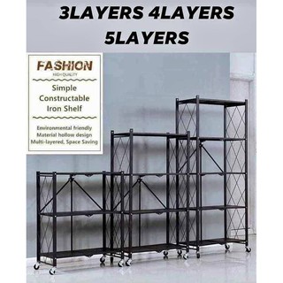3, 4 and 5 Layer Heavy Duty Foldable/Collapsable Rack / Multipurpose Shelve