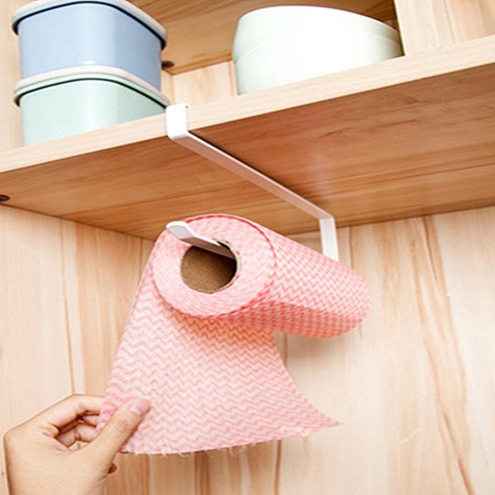 Kitchen Tissue Holder Hanging Bathroom Toilet Roll Paper Holder Towel Rack Qm (4)