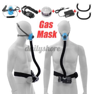 6 in1 Full Face Gas Mask Electric Constant Flow Supplied Air Fed Respirator System (3)