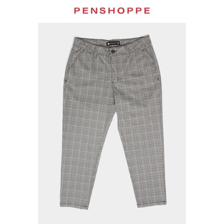 Penshoppe Men's Checkered Trousers (Gray) (1)