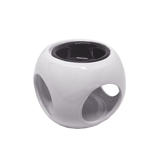 Ziyang Round Plain White Ceramic Oil Candle Burner for aroma oil/wax burning, Home décor/ fragrance