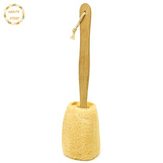 ✦VS Wooden Handled Natural Sponge Loofah Back Scrubber Brush Bath Long Reach Shower