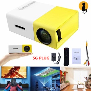 [✅SG Ready Stock]Mini Portable Yg300 LED 3d Home Theater Projector HD 1080p Cinema SD AV USB HDMI (F