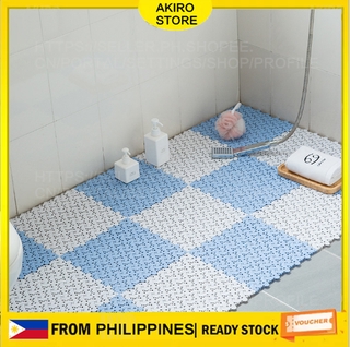 30x30cm Toilet splicing mat, bathroom floor mat, bath shower room mat, waterproof cushion, bathroom