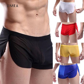 ☆Sl Men's Comfortable Transparent Sexy Sports Shorts Boxer Briefs Underwear