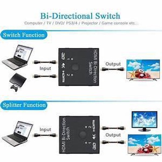 USB & Mobile Fans▧1x2 HDCP 3D UHD 4K Bi Direction HDMI Switch Switcher 2PORTS Selector