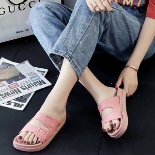 Fashion slippers #1962-2 Korean fashion two strap slide slippers for ladies ( ADD TWO SIZE )