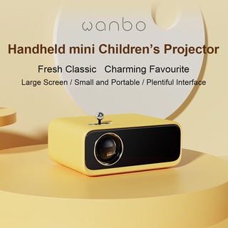 ♛✘Global Version Wanbo Projector mini 1080P 200ANSI LCD Clear Projection Full Glass Lens LED Portabl