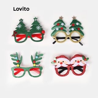 Lovito Christmas Colletion Cute Santa Green Chrismas Tree christmas glasses Cosplay Accessories A07015 (Ball Antlers/Butterfly ChristmasTree/Green ChristmasTree/Santa)