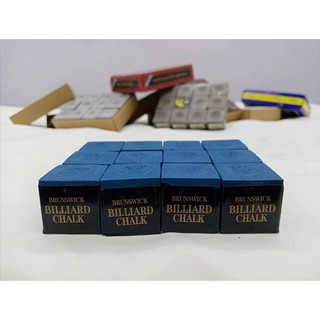 1 Dozen Brunswick blue chalk/ Tisa ng tako ng bilyaran/ Billiard chalk/ Billiard accessories